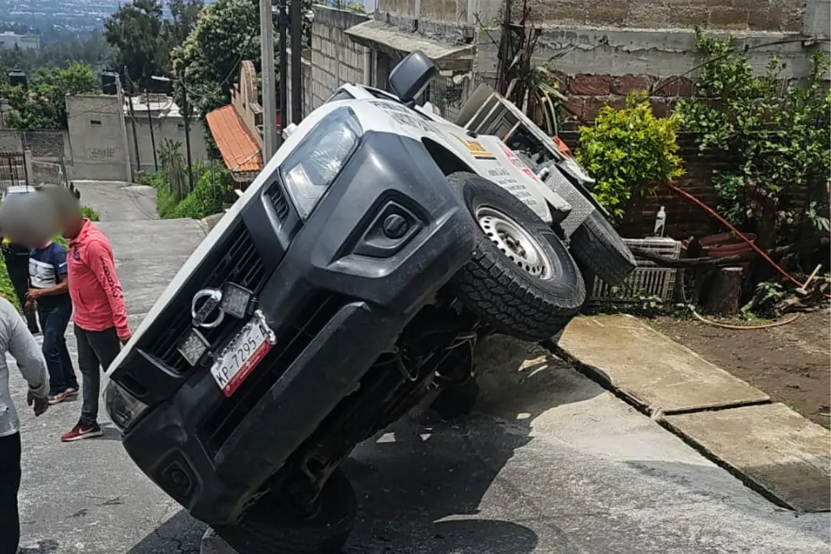 Volcadura de pipa de gas en CDMX. Luis Antonio Alfaro