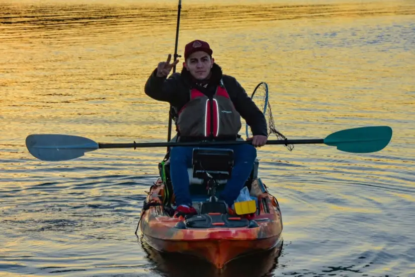 Modalidad de pesca en kayak | Foto: gobierno de Tamaulipas