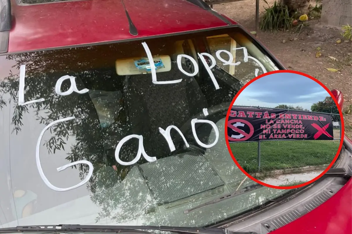 La cancha no se vendió y El pueblo manda, así festejaron los vecinos de la López Mateos | Foto: Perla Herrera