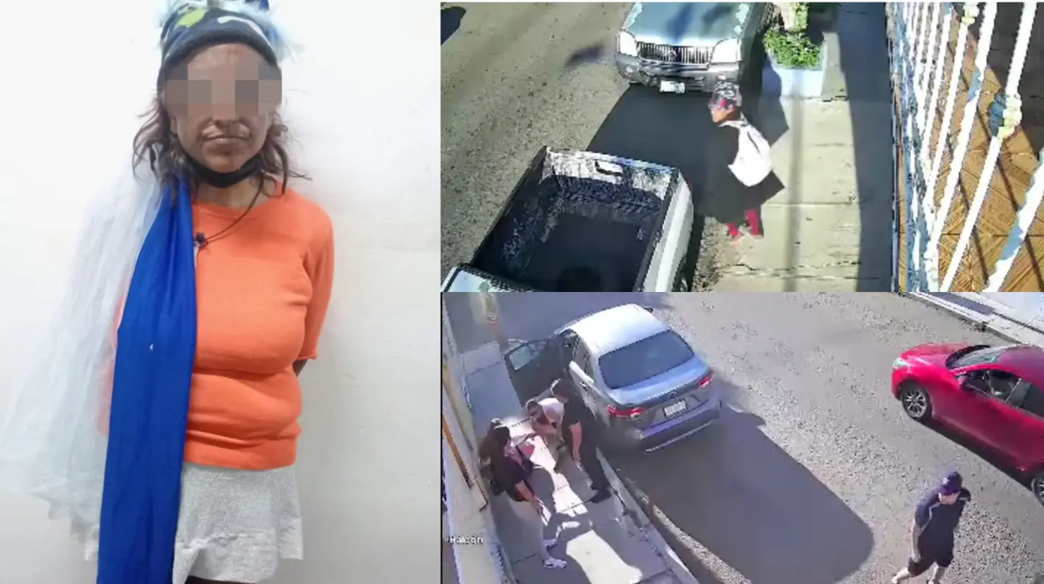 Detienen a mujer que agredió a una mujer con una niña en brazos. Foto: Especial.
