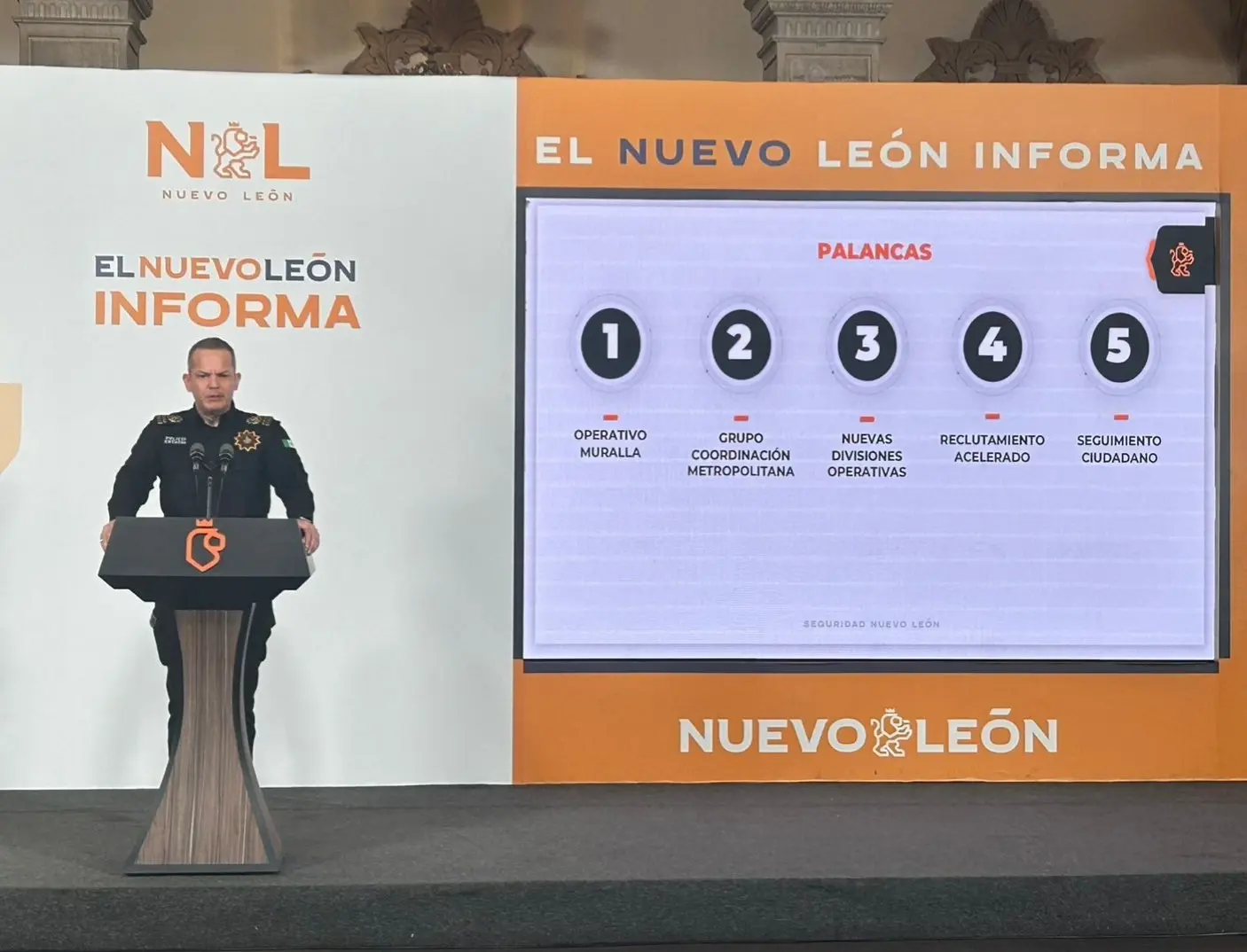Estas detenciones y operativos han contribuido a que Nuevo León registre una reducción histórica en delitos de alto impacto. Foto: Gobierno de Nuevo León.