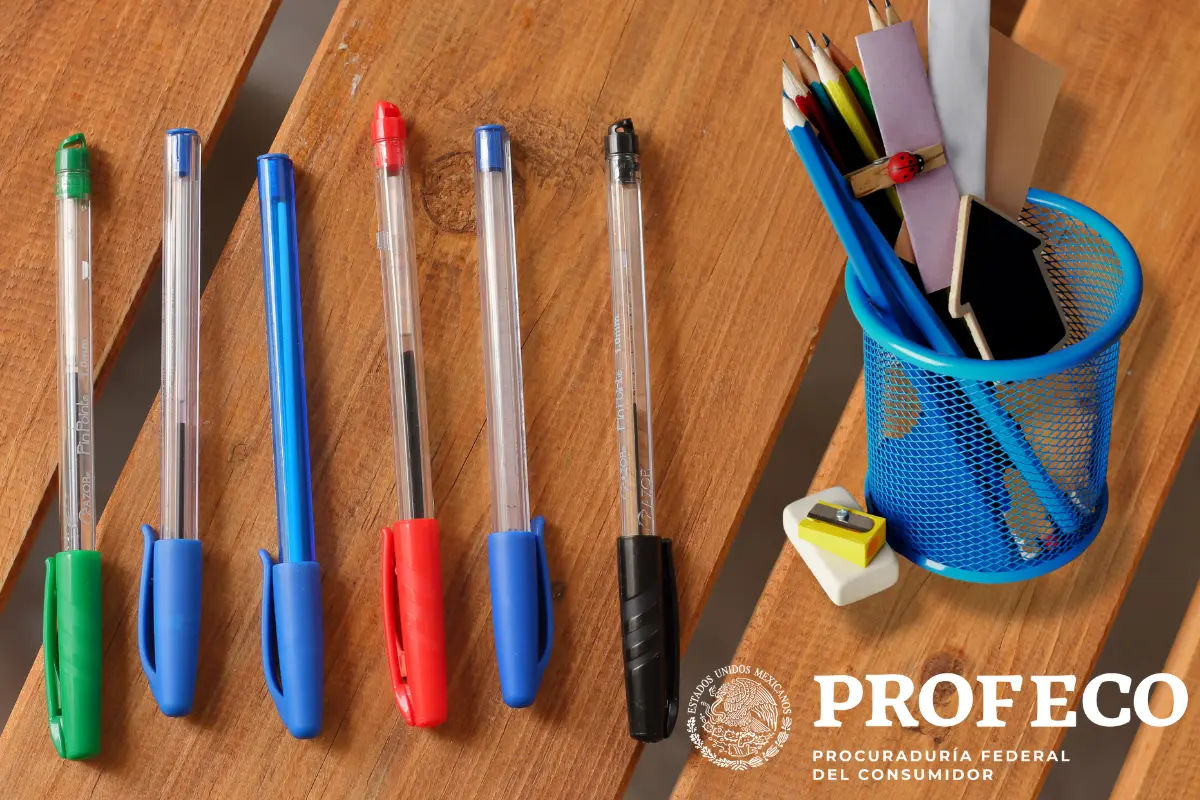 Con el regreso a clases a la vista, la Profeco presenta un estudio sobre los bolígrafos más recomendables para estudiantes. Foto: Canva