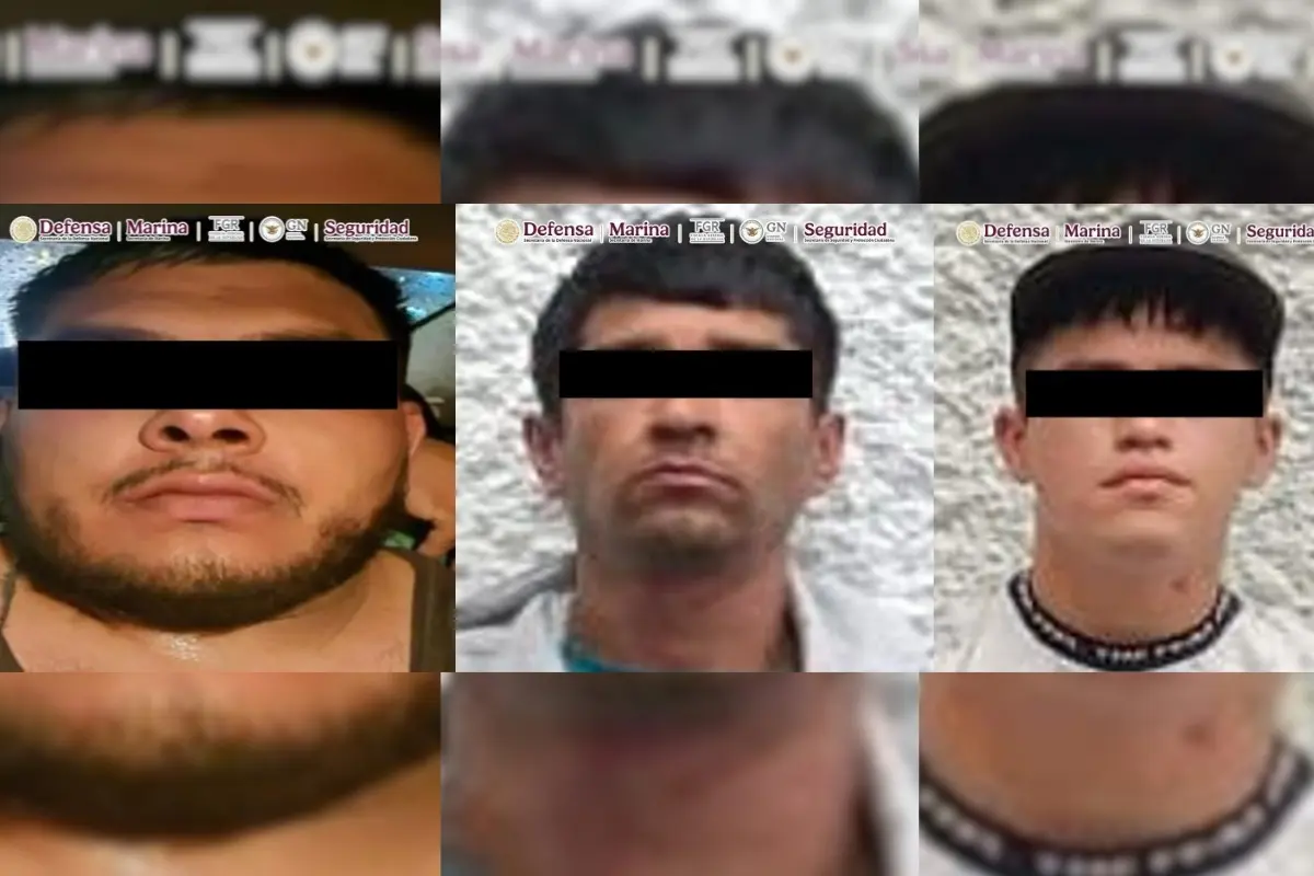 Individuos detenidos Foto: X(Twitter) @SSPCMexico