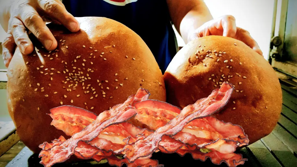 El puesto de Durango que vende las hamburguesas con más tocino en todo México