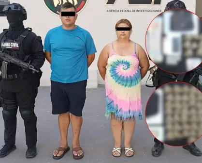 Detienen a pareja con droga en colonia al norte de Monterrey