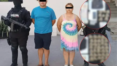 Detienen a pareja con droga en colonia al norte de Monterrey