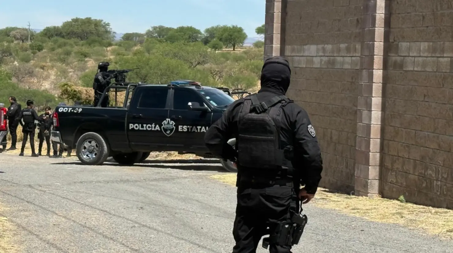 Atacan a policías durante recorrido de vigilancia en Teocaltiche, Jalisco. Foto: X (@ErnestoGoca)