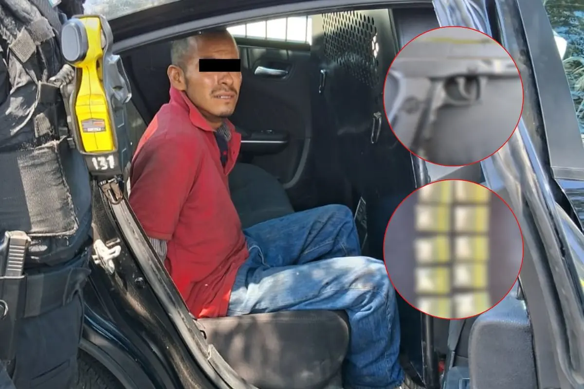 Hombre detenido con arma y envoltorios Foto: Canva