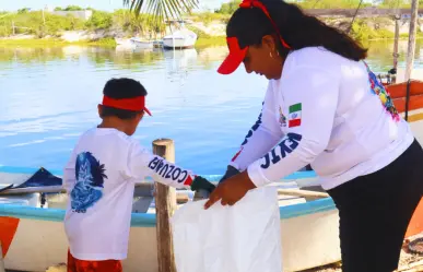 Retiran casi media tonelada de basura del puerto San Crisanto–Chabihau en Yucatán
