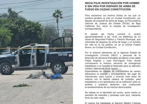 Otro hecho violento en Comondú cobra la vida de una persona: esto se sabe