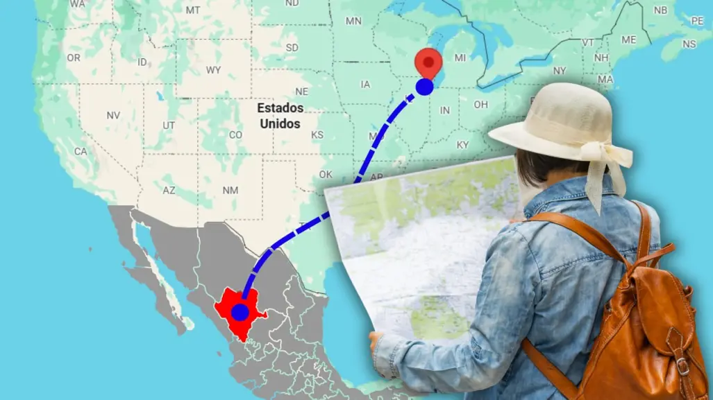 Esta es la distancia en línea recta entre Durango y Chicago, la ciudad de EU llena de duranguenses