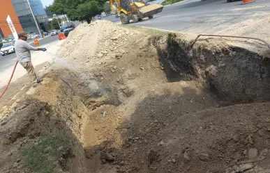 Agua y Drenaje de Monterrey repara fuga en San Pedro Garza García sin cortes en el suministro