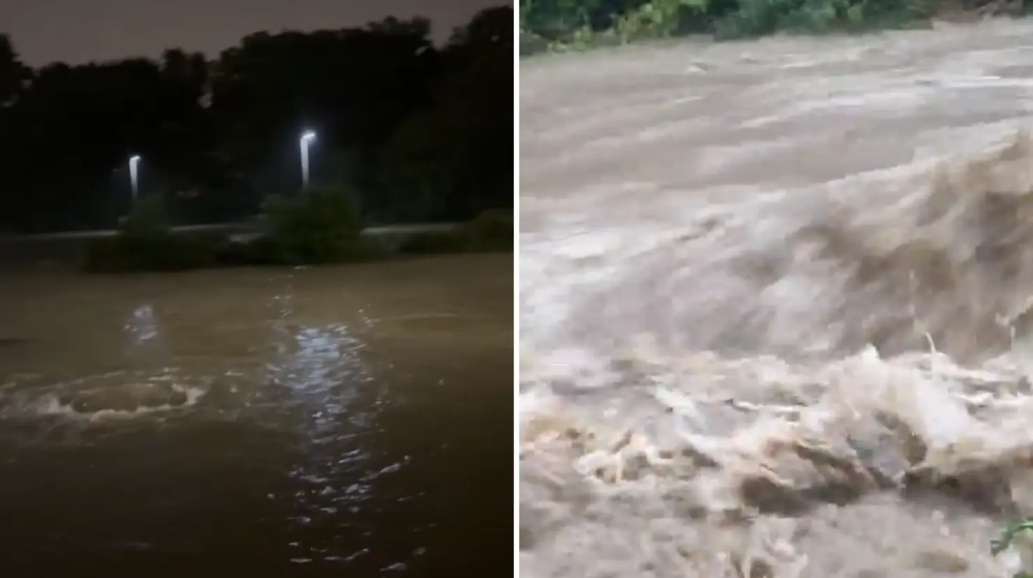 Inundaciones y calor extremo azotan simultáneamente a Estados Unidos. Foto: X (@YurmanGon)