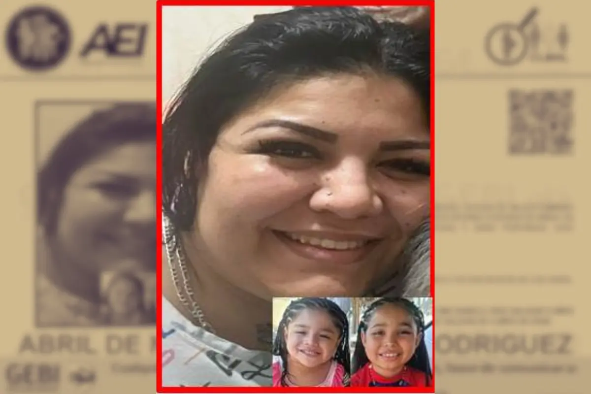 Abril de Nazaret Salazar Rodríguez, de 27 años, y sus hijas Mia Isabela Cruz Salazar, de 8 años, y Camila Sarai Cruz Salazar, de 5 años. Foto: Composición Canva
