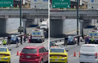 Conductora lesionada tras chocar en avenida Morones Prieto en Monterrey