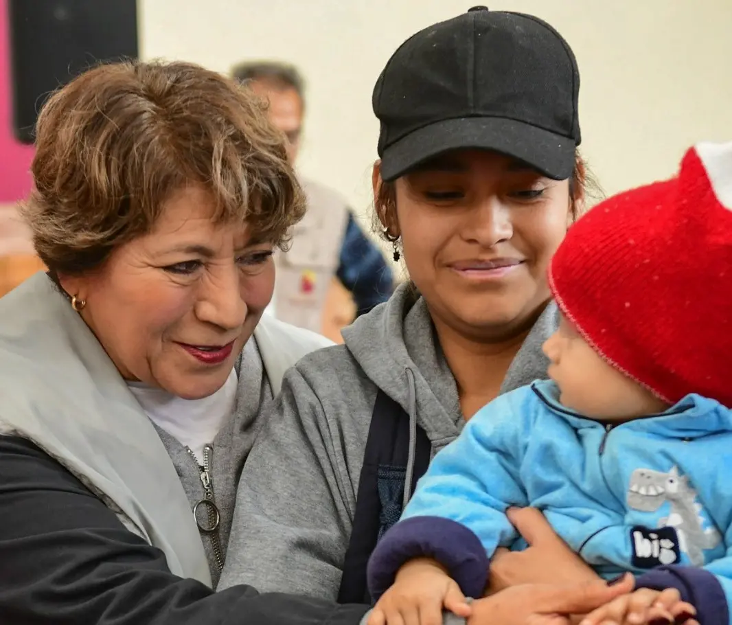 La gobernadora Delfina Gómez anunció la construcción de diez Centros de Educación y Cuidado Infantil en la Zona Oriente. Imagen: GEM