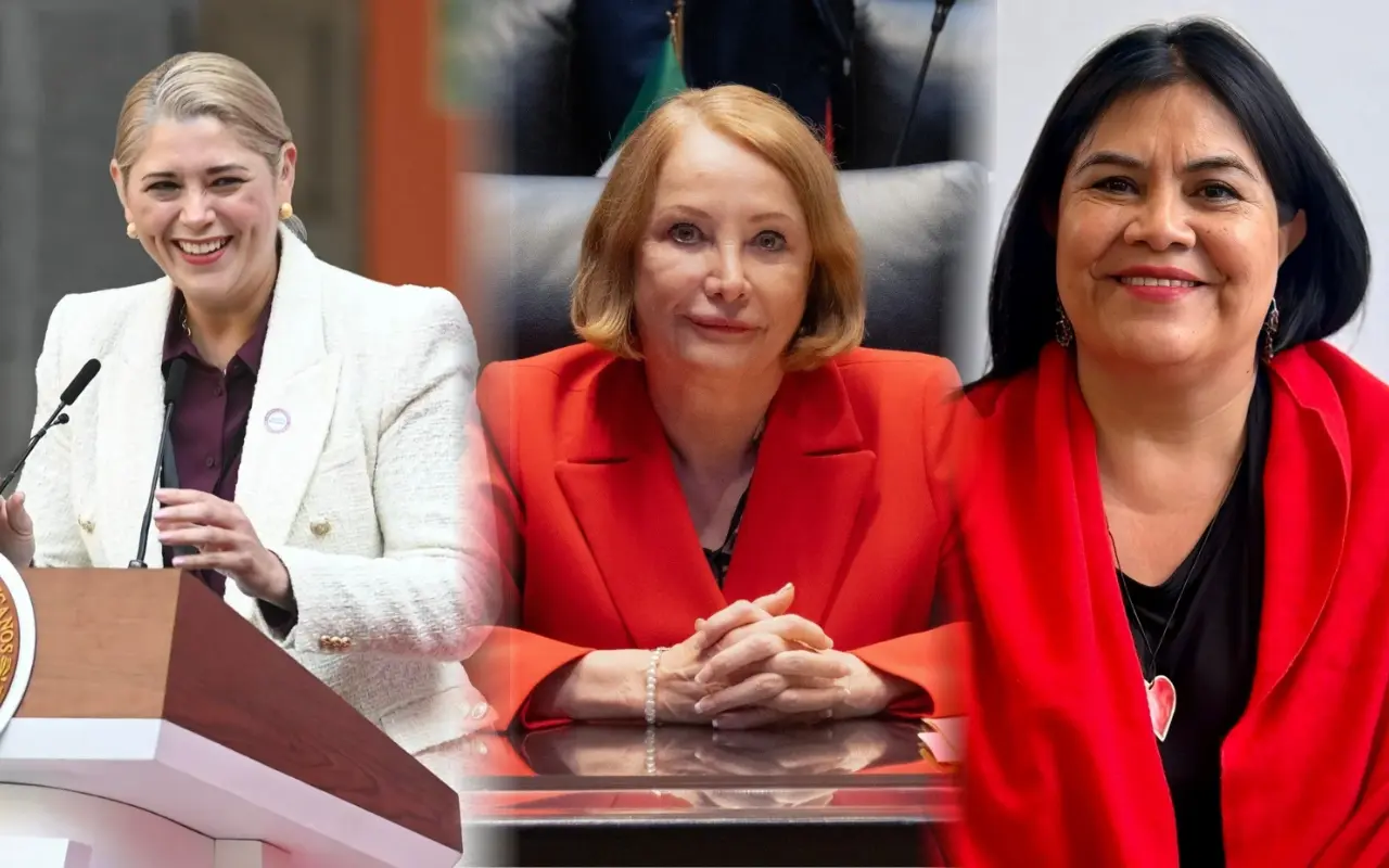 Verónica Camino, Laura Itzel Castillo y Guadalupe Chavira. Foto: Facebook (Verónica Camino Farjat) / Facebook (Laura Itzel Castillo) / X (@GpeChaviraMX)