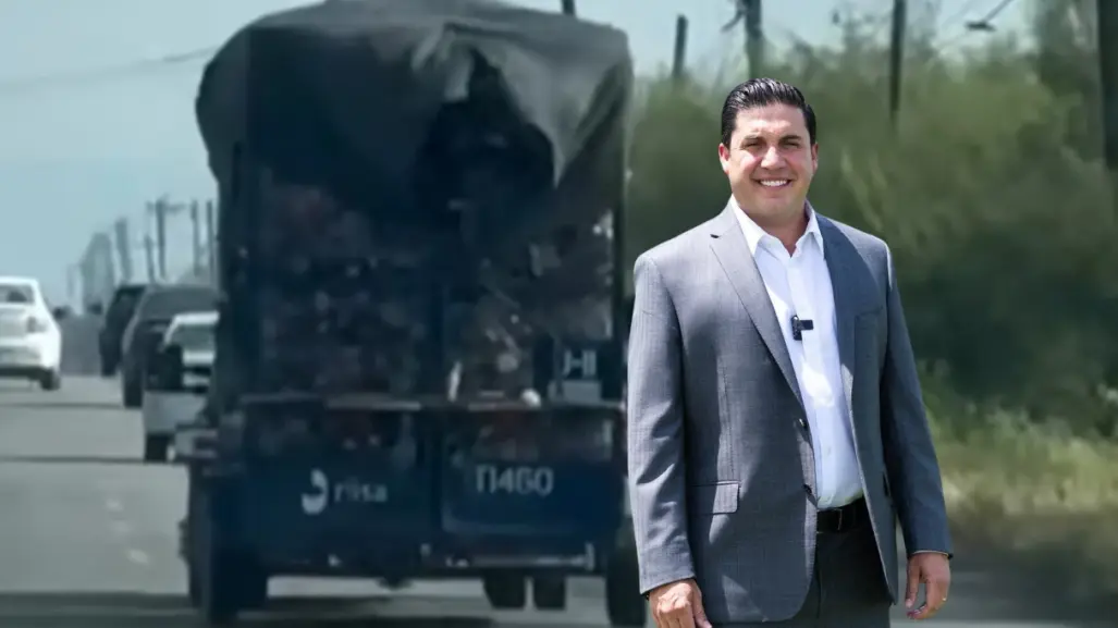 Exhibe Raúl Cantú a camión que ensucia calles de Salinas Victoria