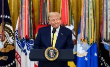 Donald Trump ofrece conferencia de prensa sobre la delincuencia en Washington, D. C.
