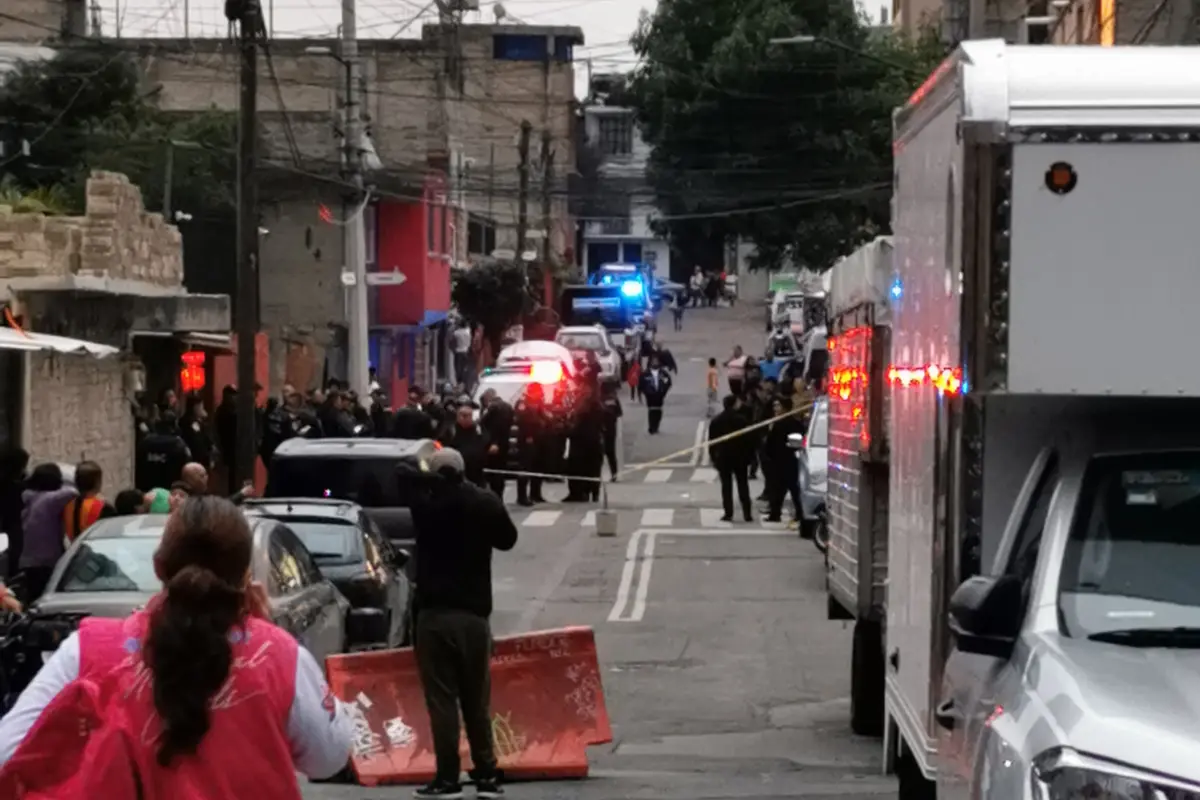 Balacera en Santo Domingo en Coyoacán. Foto: Luis Antonio Alfaro