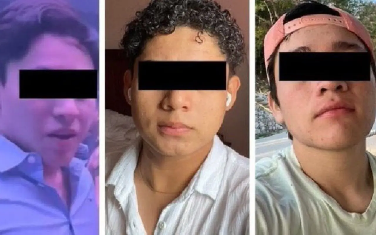 Los tres jóvenes señalados de agredir sexualmente a Susan Saravia. Foto: X (@josuealeexis)