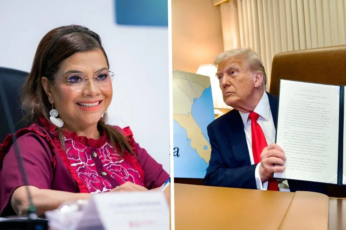 Clara Brugada y Donald Trump. Foto: Gobierno CDMX | @POTUS | Canva