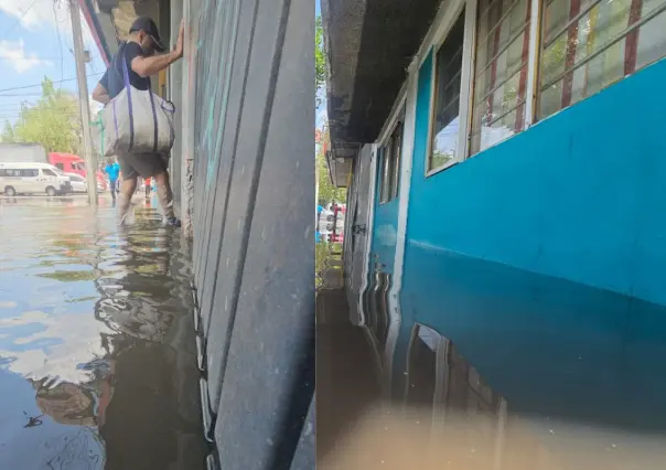 FOTOS | Agua de más de un metro inunda casas en Venustiano Carranza; vecinos exigen solución urgente