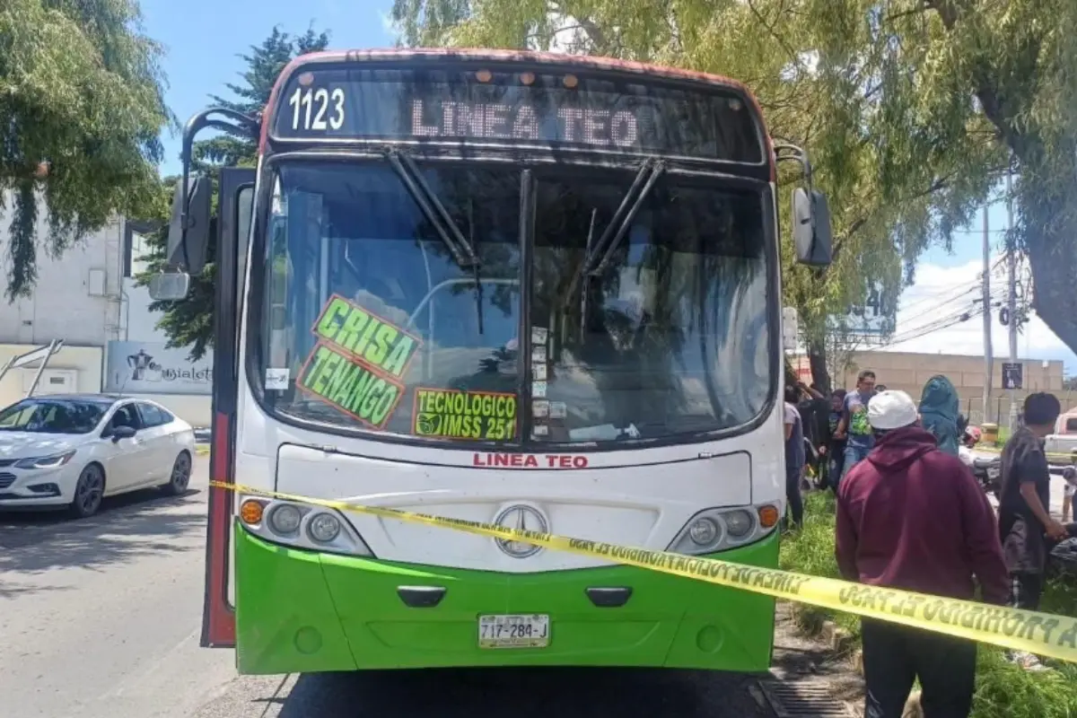 Unidad de transporte público, Edomex. Foto: X (@Alchilenotici)