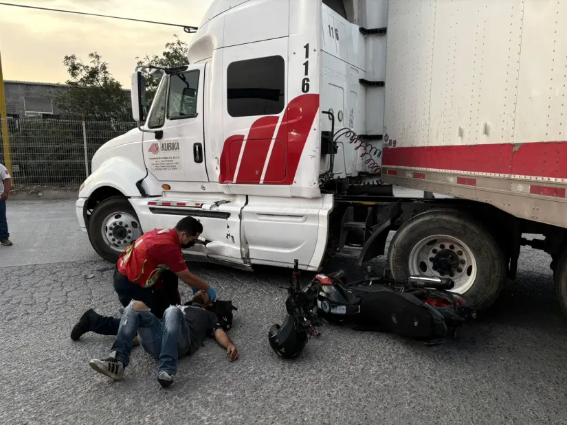 Accidente con motociclista en Ramos Arizpe / Foto: PC
