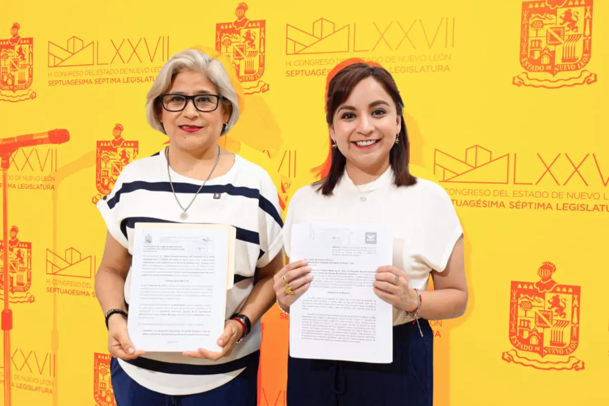 Sandra Pámanes e Iraís Reyes cuestionaron la omisión, que, por seis años, se ha dado en la entidad para aprobar las reformas en este rubro/Foto: Diego Ovalle