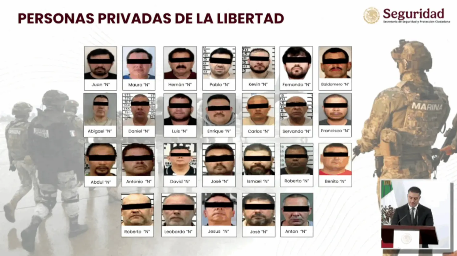 Traslado de 26 delincuentes a EU fue decisión de seguridad nacional: Harfuch. Foto: Secretaría de Seguridad y Protección Ciudadana