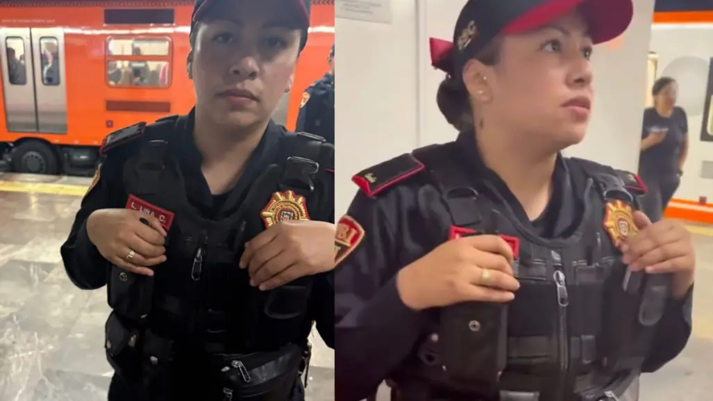 VIDEO | Policía de Metro CDMX impide a mujer trans subir a vagón exclusivo, Tú eres un caballero