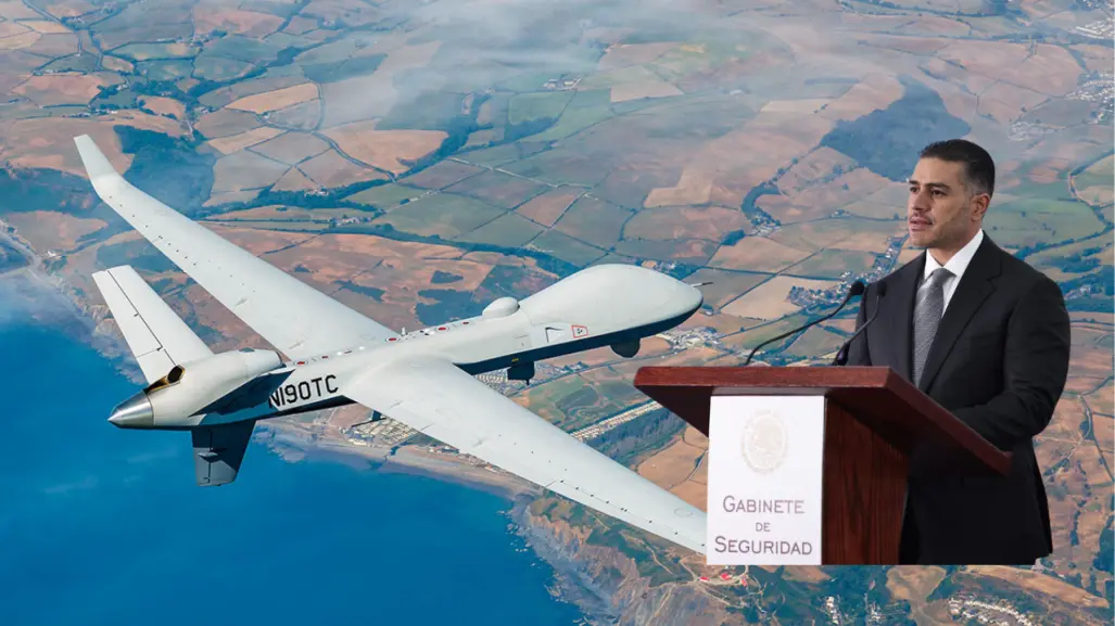 Dron estadounidense vuela sobre el Edomex; Harfuch afirma que fue petición del Gobierno mexicano