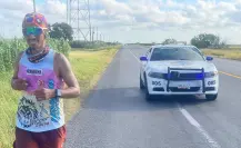“El Lobo” cumple su promesa: corre desde Matamoros hasta Aldama para honrar a su familia