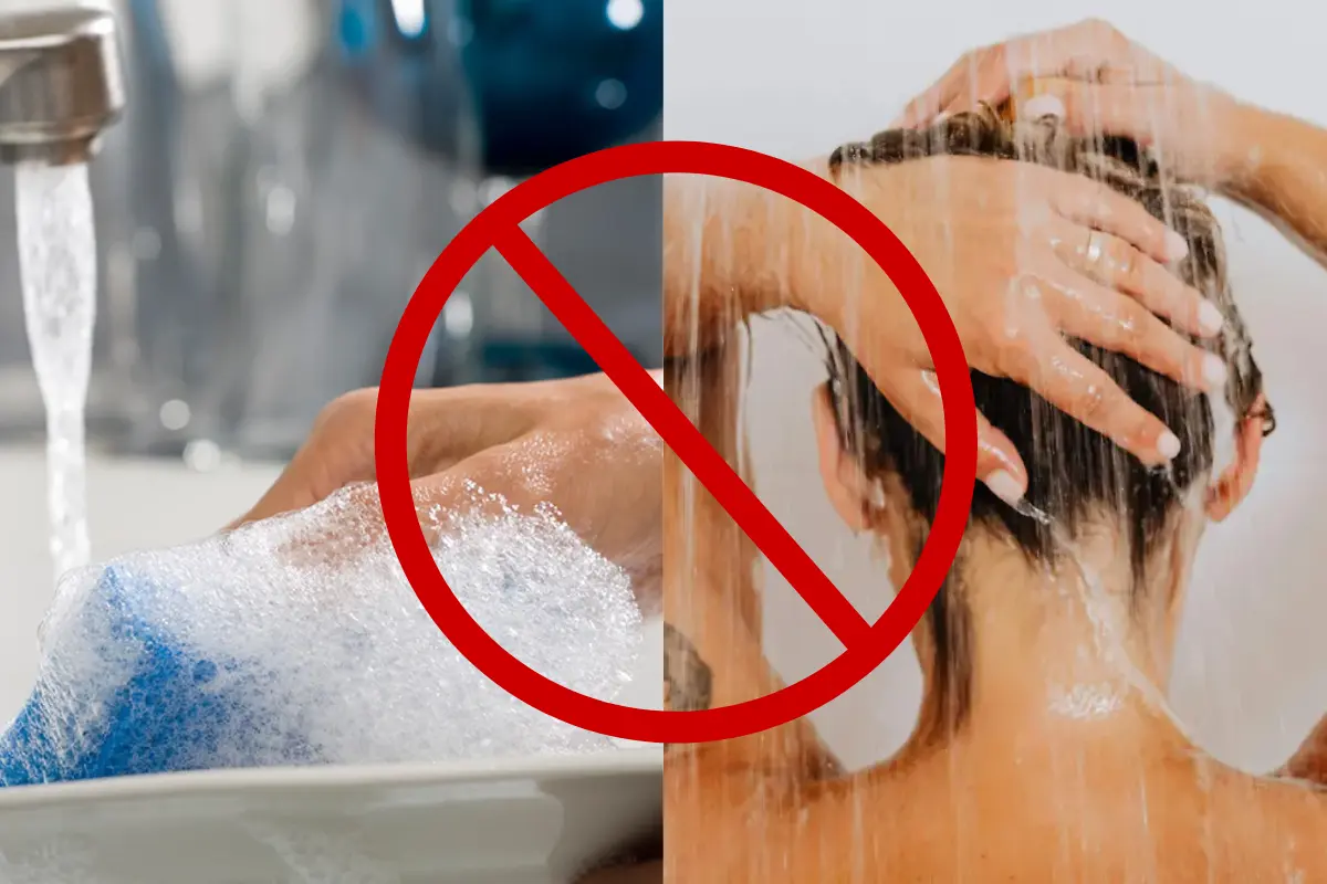 Lavar platos y bañarse. Foto: omg y cocina fácil | Canva