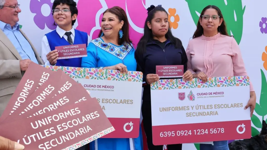 Clara Brugada lanza programa en CDMX con entrega de 1 millón de tarjetas para útiles y uniformes
