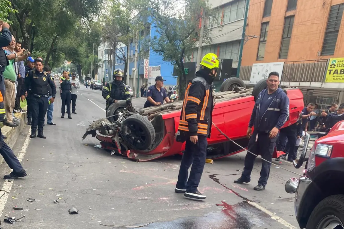 Se registra accidente en Iztapalapa. Foto: Luis Antonio Alfaro
