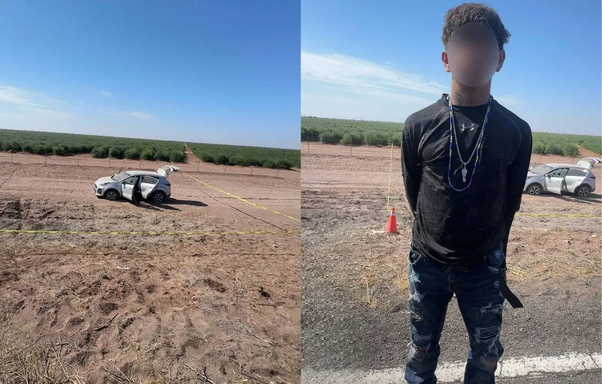 Patrullas y agentes acudieron al kilómetro 9 tras el enfrentamiento. Foto: Más Noticias BCS