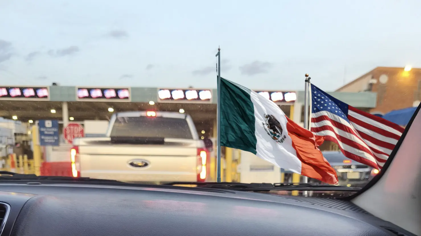 Así se ve el cruce fronterizo entre Coahuila y Texas este 14 de agosto / Foto: Sarahí Rocha | Canva