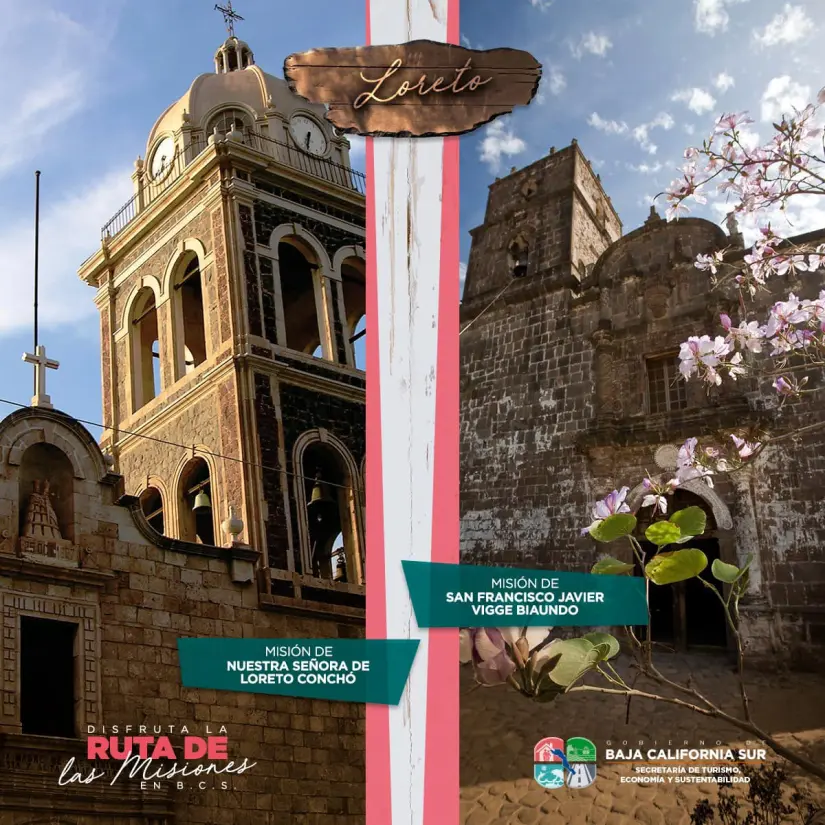 Misiones de Loreto. Foto: Secretaría de Turismo y Economía de Baja California Sur / Facebook.