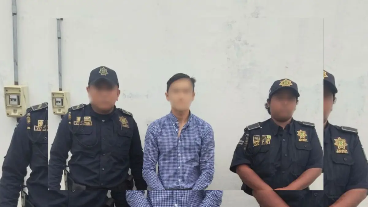 También se aseguró la camioneta en la que llegó el sujeto Foto: SSP Yucatán