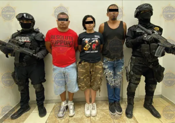 Detienen a tres personas por alterar el orden y posesión de droga en Juárez