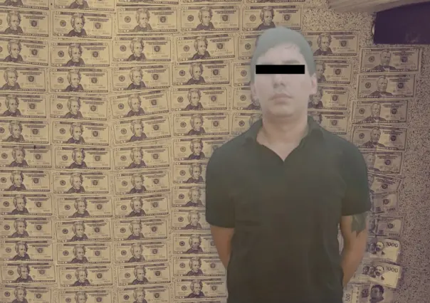 Cae en Monterrey con camioneta blindada, arma y miles de dólares