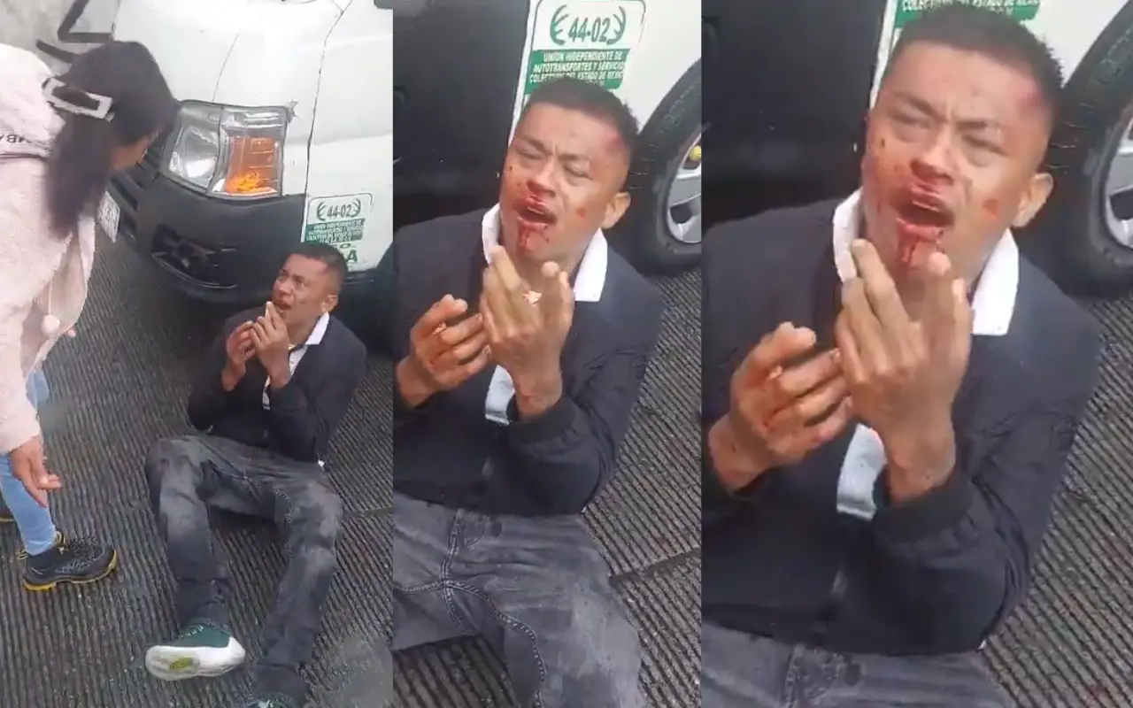 Joven golpeado por intentar asalto en combi. Foto: X/ @vanguardia_min (Canva)