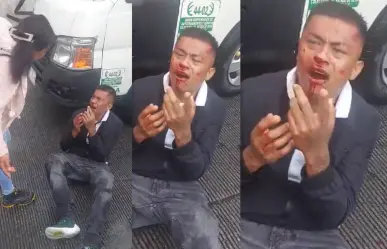VIDEO | Pasajeros capturan a asaltante de transporte público y lo golpean en Edomex