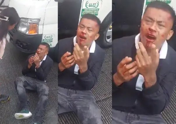 VIDEO | Pasajeros capturan a asaltante de transporte público y lo golpean en Edomex