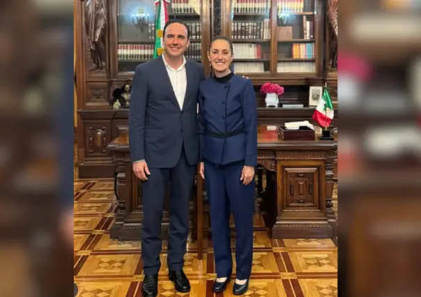 Manolo Jiménez se reúne con Claudia Sheinbaum en Palacio Nacional; refuerzan coordinación