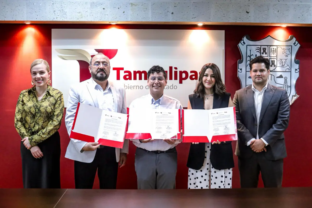 Convenio firmado entre Tamaulipas y Banco Santander para ofrecer opciones de empleo a jóvenes a través de la plataforma Universia Jobs. Foto: Injuve