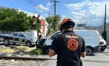 Desaparece tren tras choque con camioneta en Monterrey