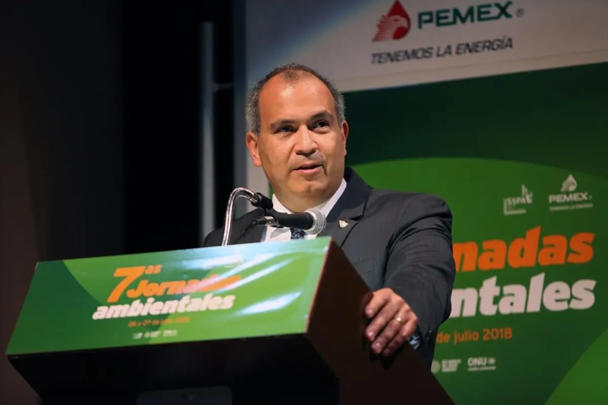 Carlos Treviño en las jornadas ambientales de Pemex Foto: X(Twitter) @CarlosATrevinoM